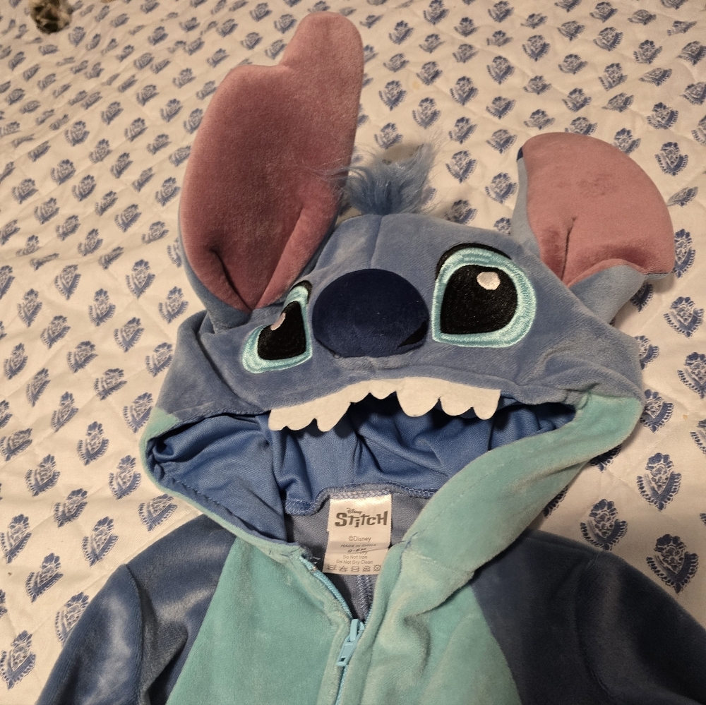 Disney Stitch Blue Hooded Onesie